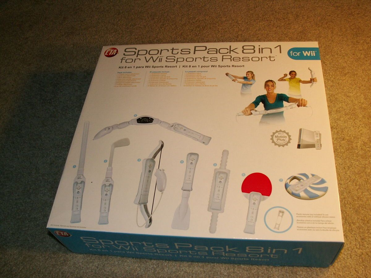 CTA Digital Nintendo Wii 8 In 1 Sports Pack For Wii Sport Resor New