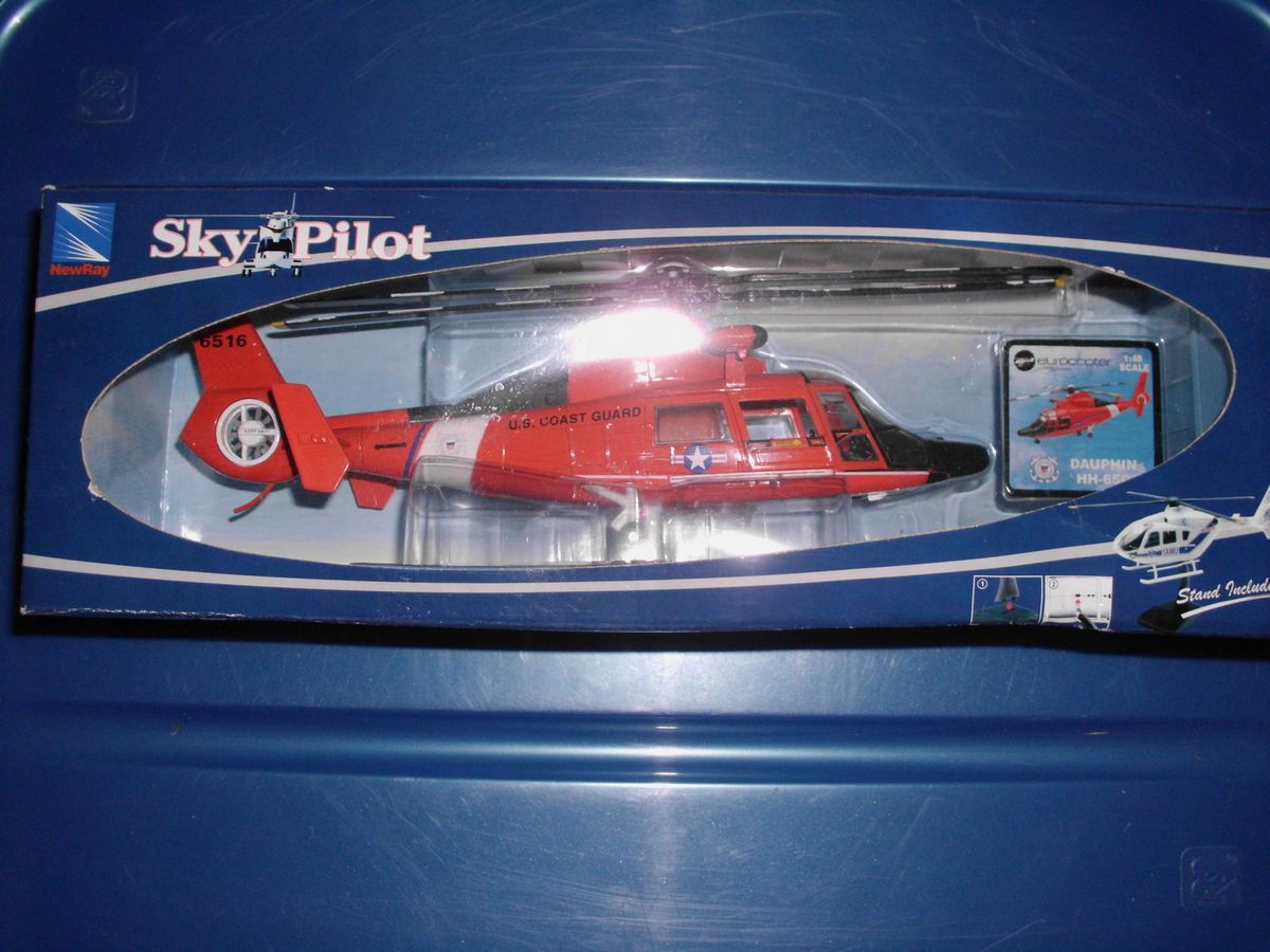 NEWRAY SKY PILOT DAUPHIN HH 65A US COAST GUARD 1 48 SCALE DIECAST