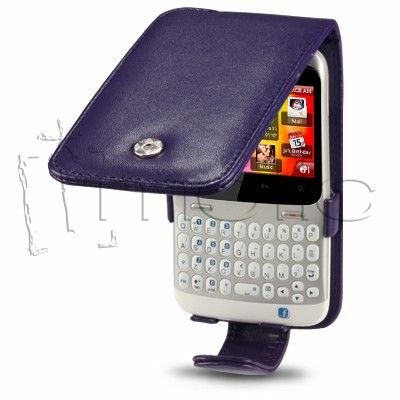 Funda Cuero Piel HTC ChaCha ChaChaCha Color Lila Morado