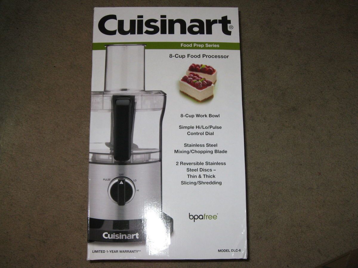 Cuisinart DLC6 Food Processor 8 Cup Chrome New