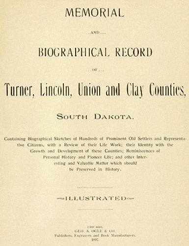 1897 Genealogy Turner Lincoln Union Clay Co s Dakota SD