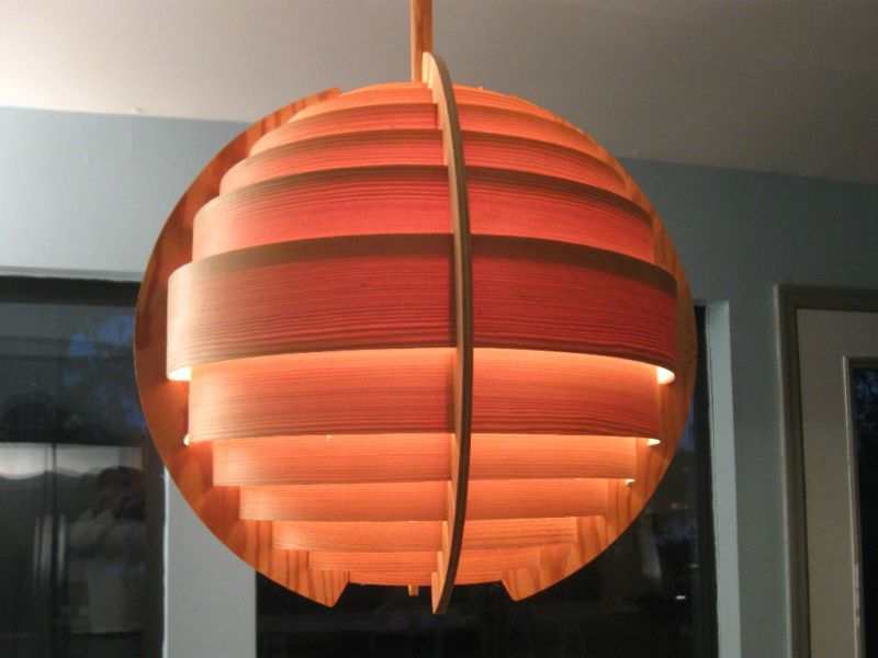 Danish Modern Hans Agne Jakobsson Plywood Chandelier