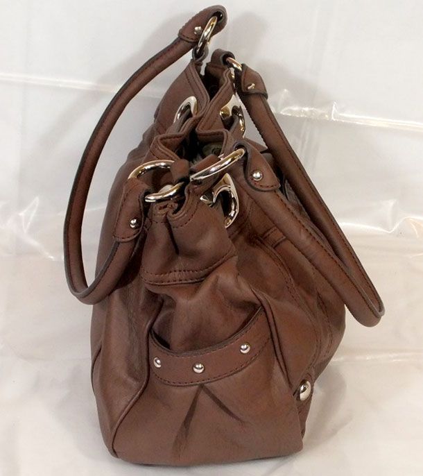 Kathy Van Zeeland Hand Bag Faux Leather Diamond Medal