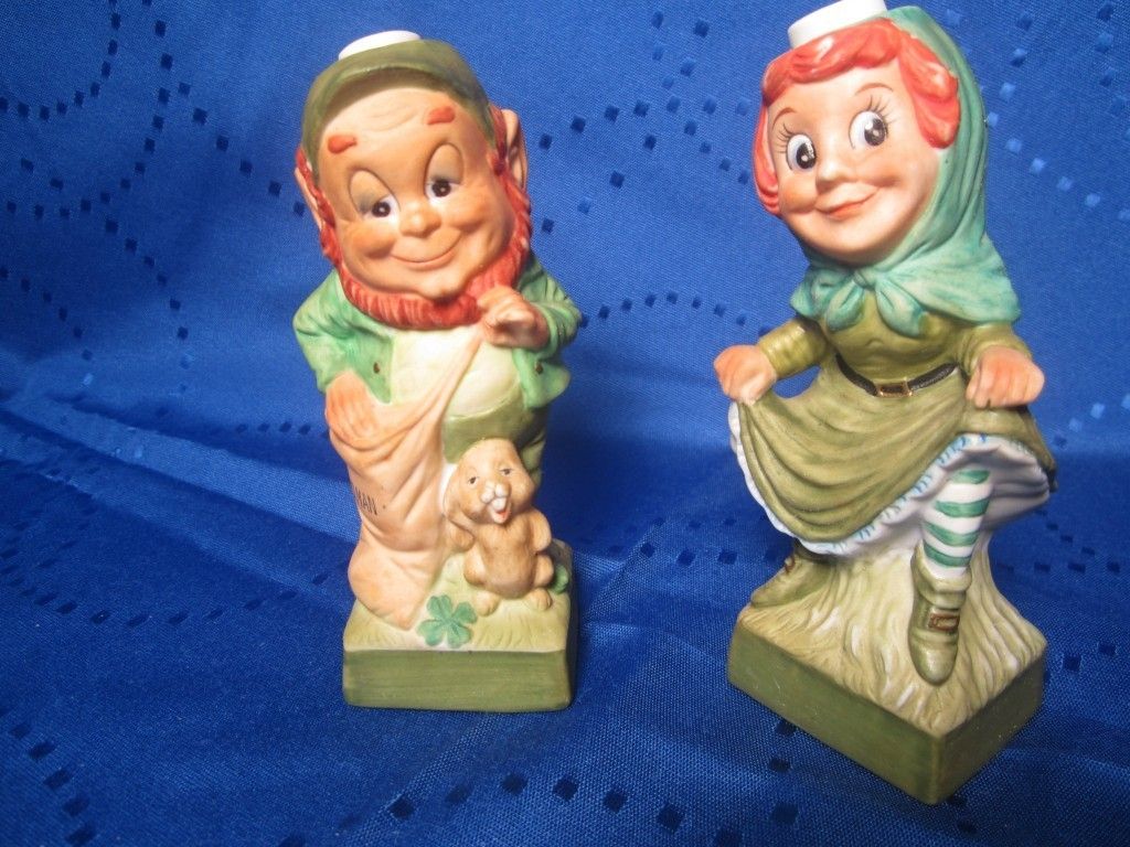 1975 Hoffman Sandman and Leprechaun Decanters