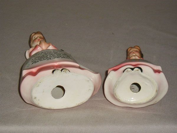 Vintage Enesco Kitchen Prayer Lady Egg Timer Holder Pepper Shaker