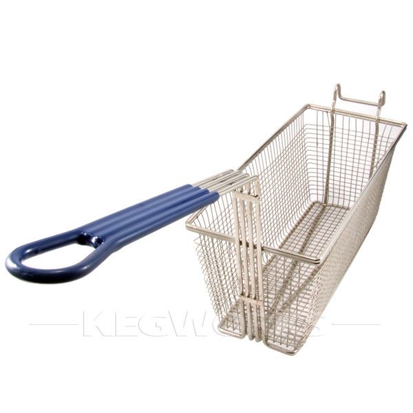 Deep Fryer Basket Medium Blue Handle Frying 