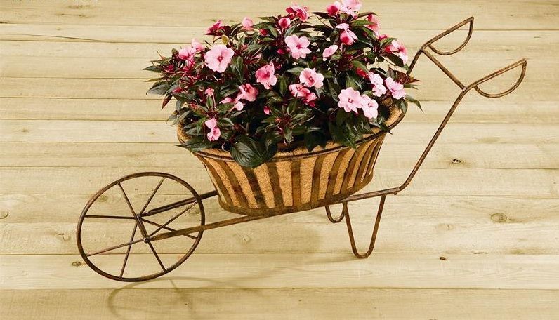 DEER PARK IRONWORKS SOLERA WHEELBARROW W/ COCO LINER WH106 DECORATIVE