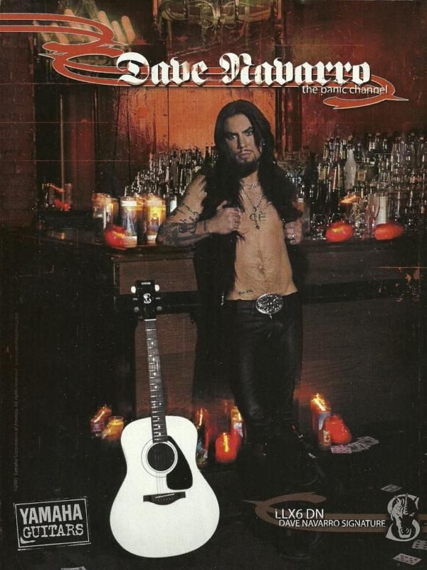 Janes Addiction Dave Navarro Signature Yamaha LLX6DN Acoustic Guitar