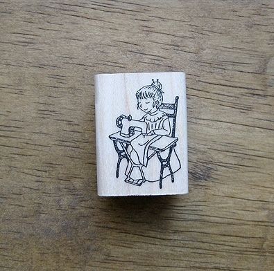 Decorative Stamps Rubber Stamp Madam Chouchou Sewing Machine