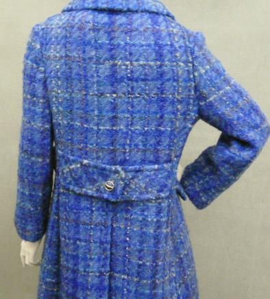 Fab Vtg Mod 50s 60s Nubby Wool Plaid Womens Winter Fashionable Coat