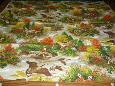  Hunting Fishing Theme Dogs Geese Deer River Cabin Lodge 45 x 45