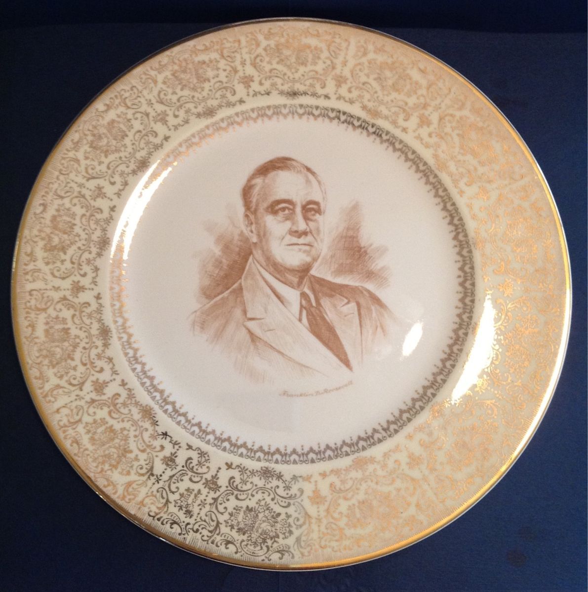  Service Plates by Salem China Company Franklin Delano Roosevelt