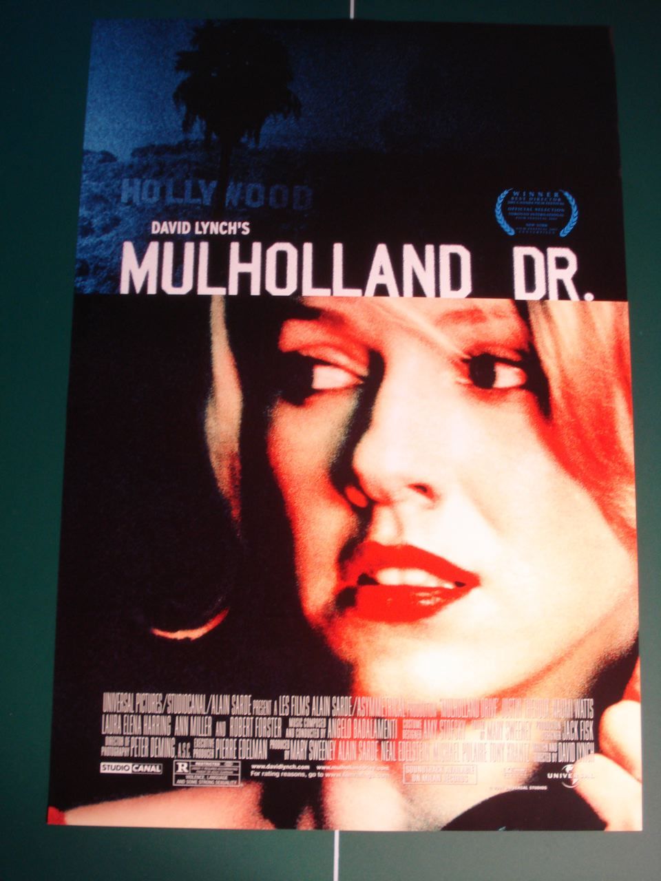 Mulholland Drive Original Movie Poster DAVID LYNCH   Style A