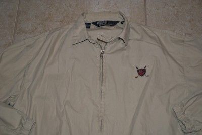 Polo Ralph Lauren Golf Windbreaker Jacket Medium Tan