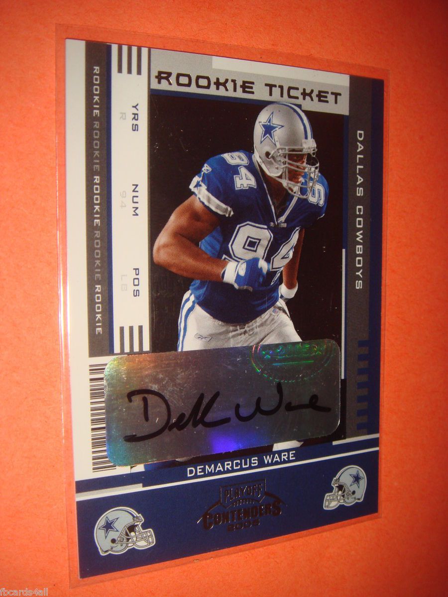 Demarcus Ware Contenders AUTO RC Authentic True Rookie Ticket 2005 SP