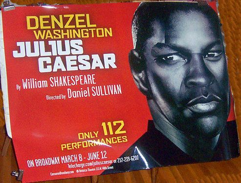  5ft Poster Broadway NYC Old Subway Poster Denzel Washington