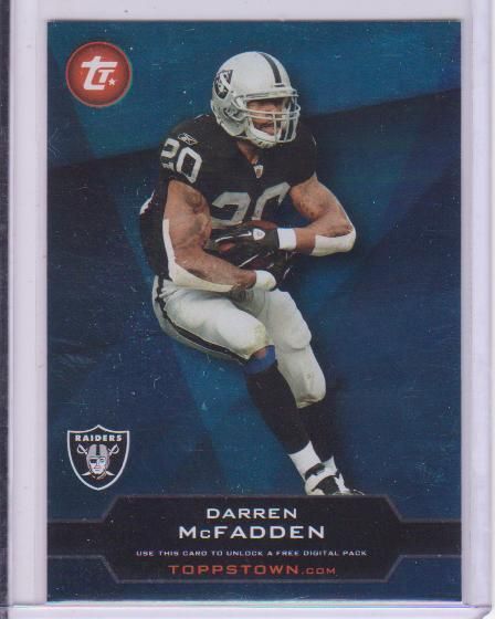 Darren McFadden 2011 Topps Town Insert Code Unused