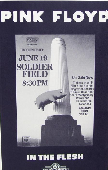 Pink Floyd Soldier Field 1977 Concert Poster Print RARE