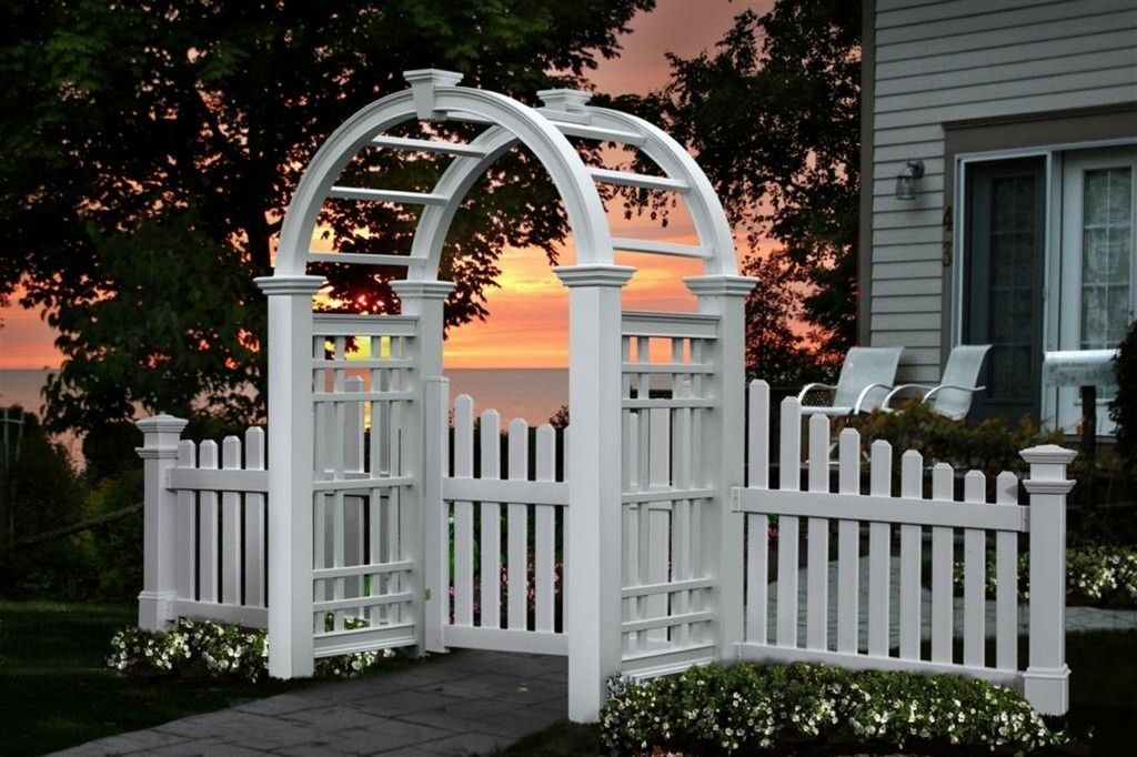  Arbors Decorative Westchester Garden Patio Arch w Gate Fence