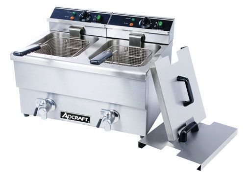 Commercial Double Deep Fryer 50lbs HR Adcraft DF 12L 2