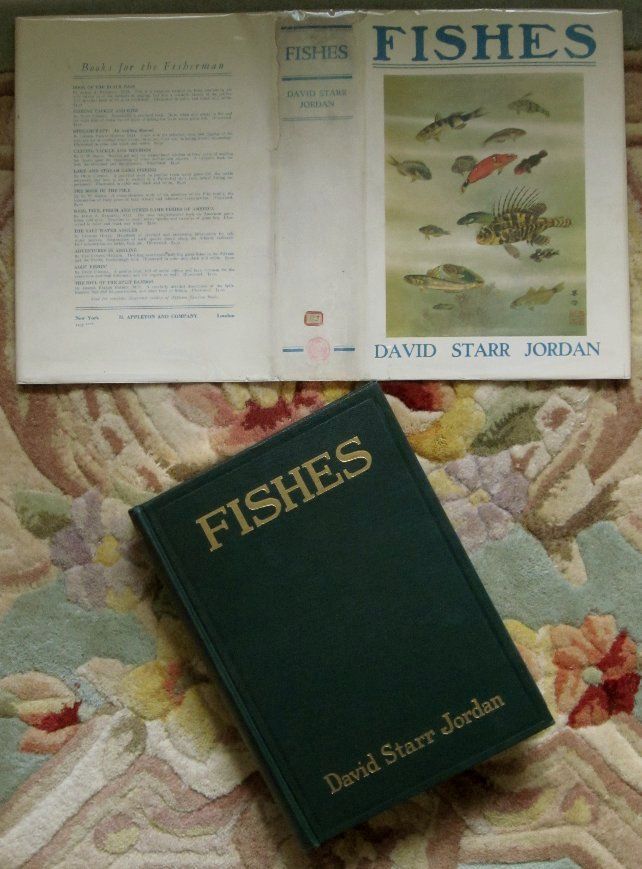 1925 FISHES~DAVID STARR JORDAN~ DJ Slipcs Book~Simular to AQUATIC