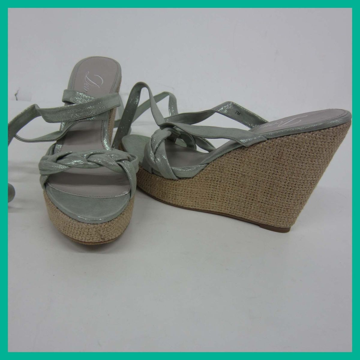 Delman Womens Gema Wrap Up Espadrille, Seafoam, 6.5 M US Rtl $295 Nwb