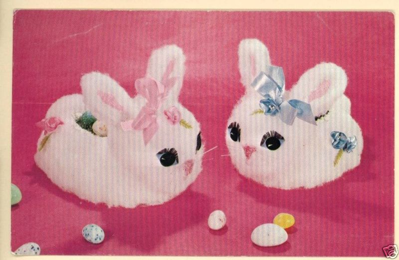 Des Moines IA Handcraft Institute Bunnies Postcard