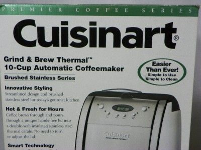 Cuisinart Grind Brew Thermal Stainless Steel 10 Cups Coffee Maker DGB