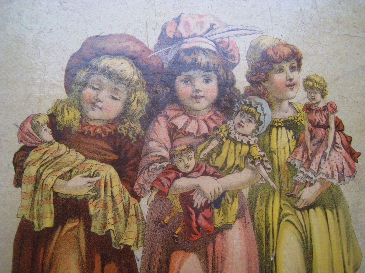 VTG ANTIQUE 1889 CHILDRENS CHRISTMAS STORY BOOK SANTA CLAUS GRAPHIC