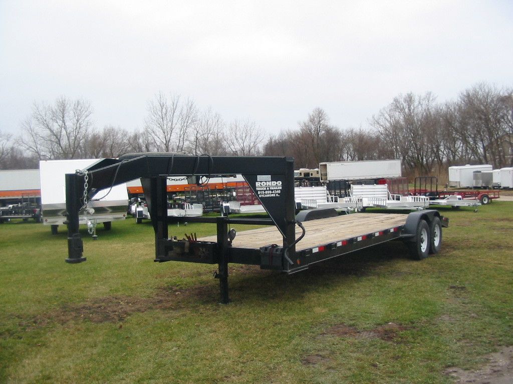 7219 New 2011 Gooseneck Trailer DJ Trailer 83x 24 DJ 14000 GVW Winch