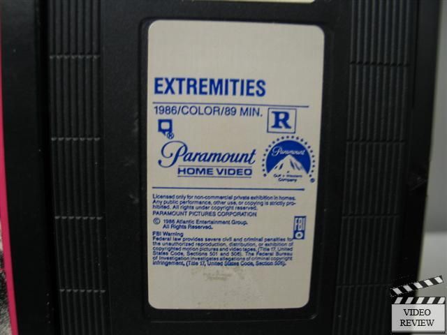 Extremities VHS Farrah Fawcett James Russo Diana Scarwid