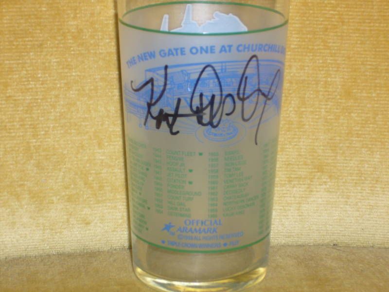  Glass Signed Jockey Kent Desormeaux  Fusaichi Pegasus 