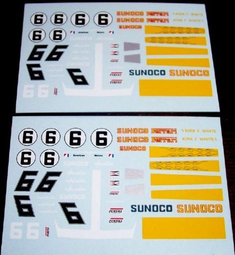  Car Decals 6 Sunoco Ferrari 512M AMC Javelin Donohue Penske