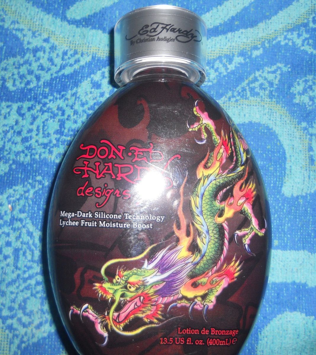 NEW ED HARDY DIVING DRAGON MEGA DARK MOISTURIZING 13 5oz BOTTLE