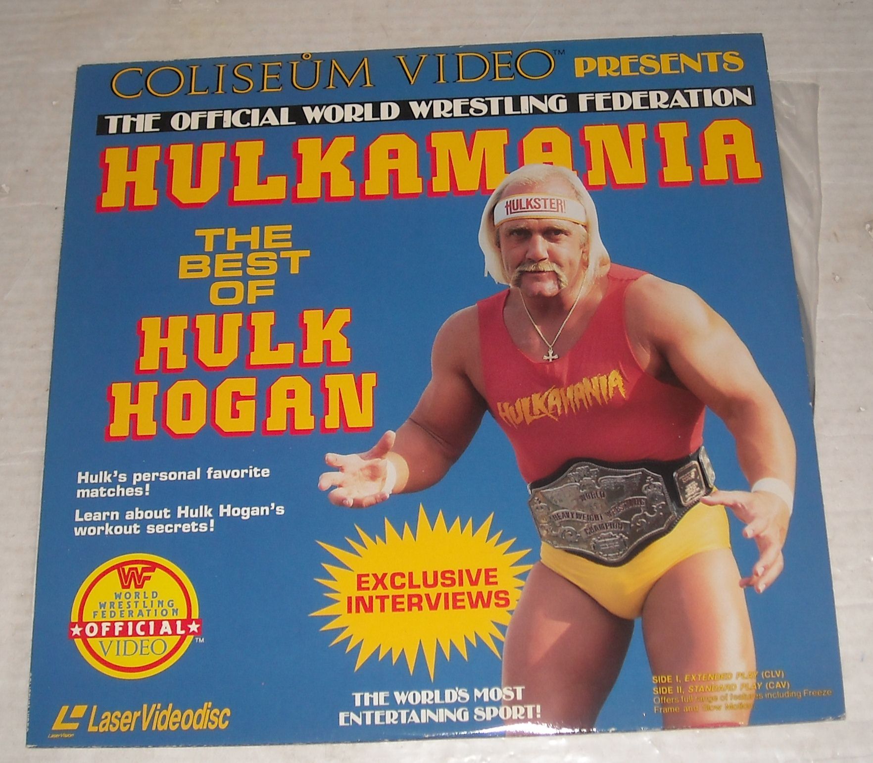 MIP LASERDISC 1985 HULKAMANIA WRESTLING HULK HOGAN IRON SHIEK