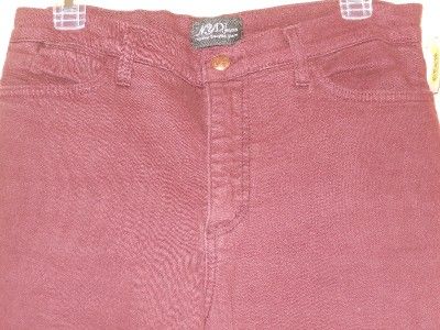 Sz 10 NYDJ Burgundy not Your Daughters Jeans Pants Tummy Tuck Boot Cut