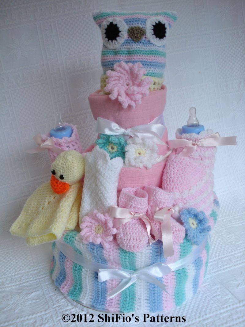  Owl Nappy Diaper Cake Pattern Patterns 222 by Shifios Patterns