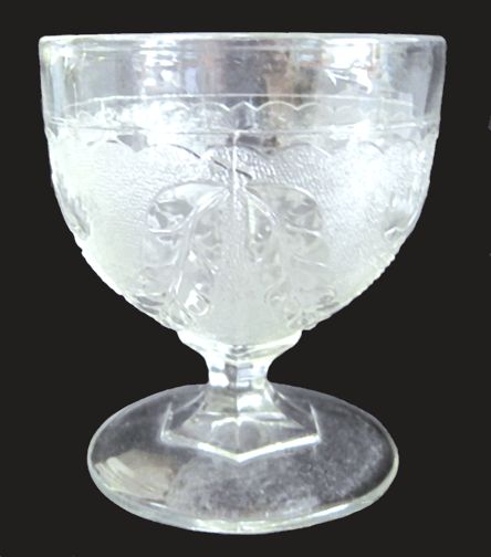 Doyle Glass Antique EAPG Stemmed Water Goblets Clear Textured