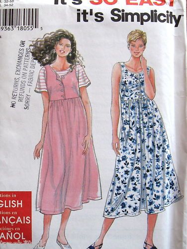 Summer Pullover Dress Pattern Sz XS XL Easy Flutter