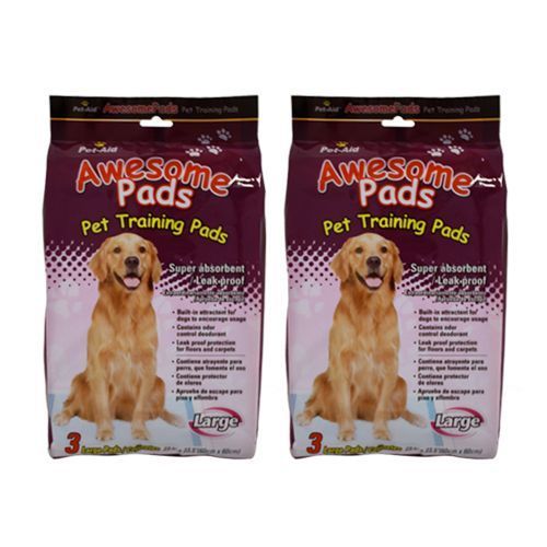 pks Pet Aid Awesome Puppy Dog Potty Training Pads 6pcs Large 24x24