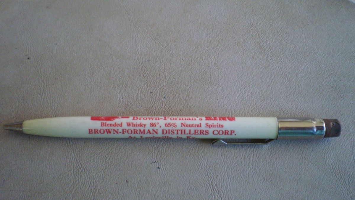 Vintage Mech Pencil Scripto Brown Forman Distillers Louisville KY