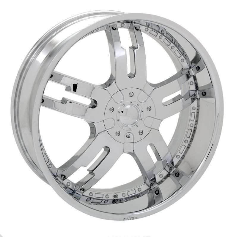 22 inch Rims and Tires Wheels Starr 958 Dominator Chrome Impala 20 24