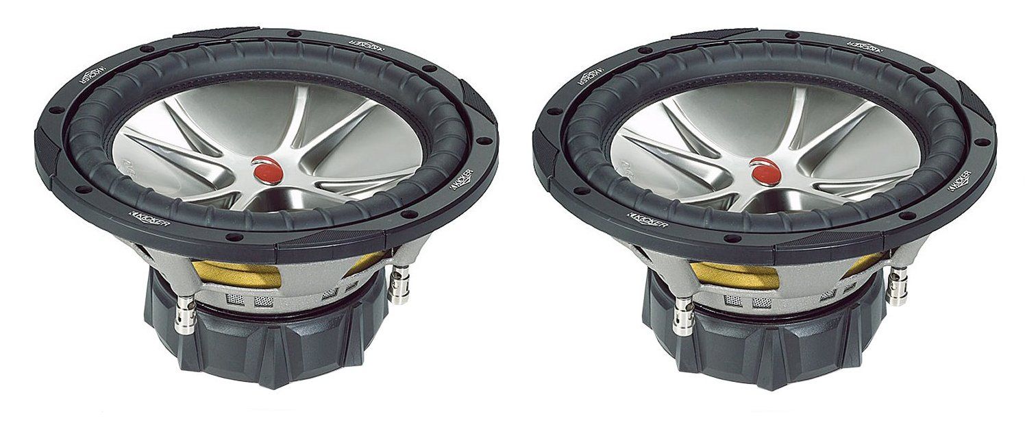  CVR12 COMPVR 12 1600W Car Audio Subwoofers + Dual 12 Vented Sub Box