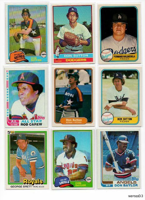 159 don sutton fleer 1982 234 hof 160 rod carew topps 1982 547 hof 161