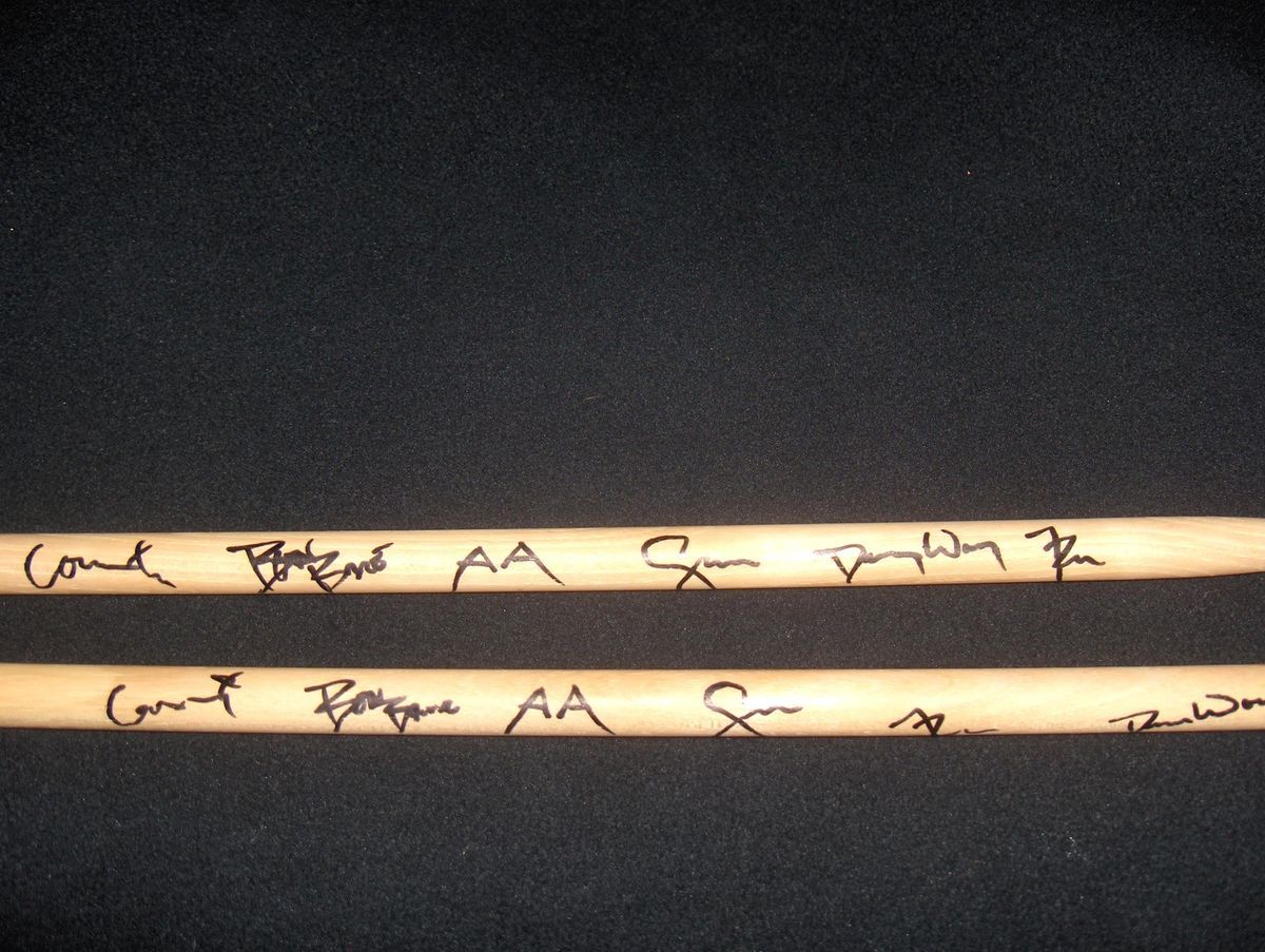 ASKING ALEXANDRIA BAND AUTOGRAPHED DRUMSTICK