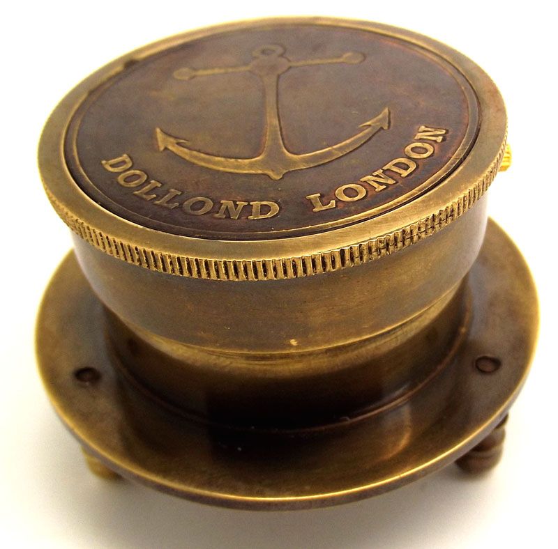 BEAUTIFUL 2 NAUTICAL DESK CLOCK WITH DOLLOND, LONDON, MARINE COMPASS