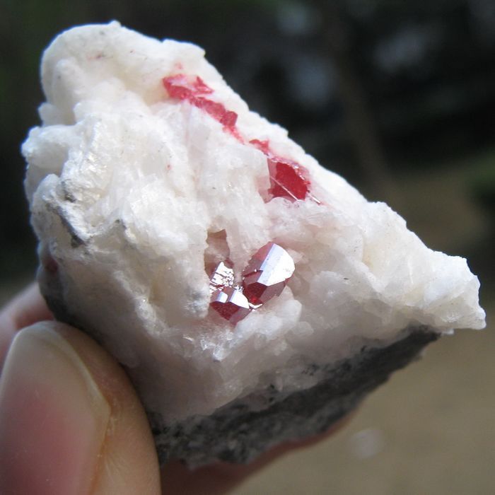 Red Cinnabar Crystal on Dolomite cbgz2if0812