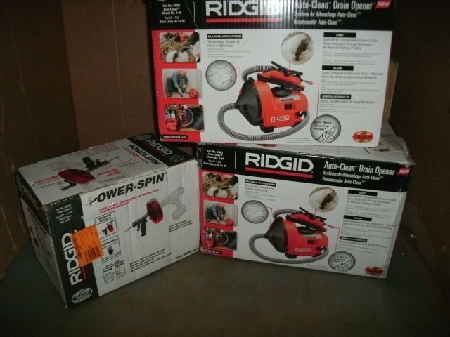 Ridgid Auto Clean Drain Opener and Ridgid Power Spin