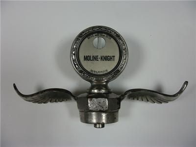 Moline Knight Motometer Winged Radiator Cap Car Mascot