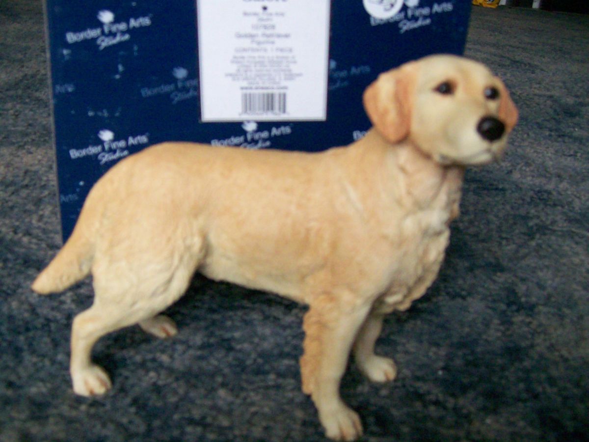 Border Fine Arts Dog Puppy Golden Retriever Figurine Figure Statue